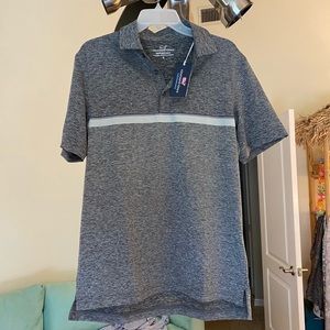 Gray Vineyard Vines Performance Sport Polo